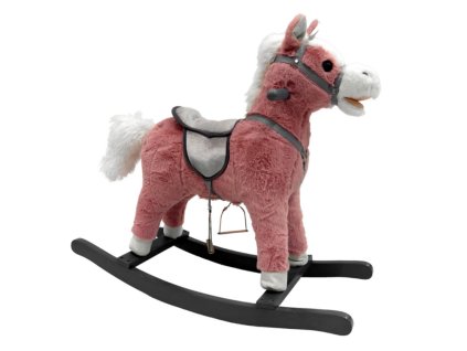 199812 ruzovy kun na prazcich 74 cm se zvuky