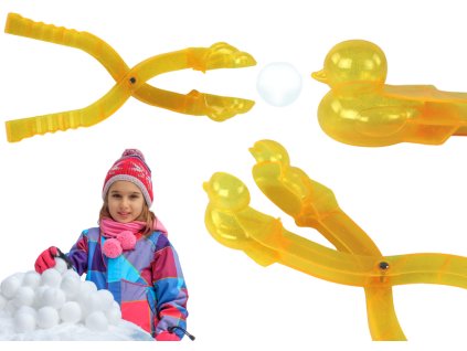 206648 snehova masina na vyrobu snehovych kouli kachna zluta