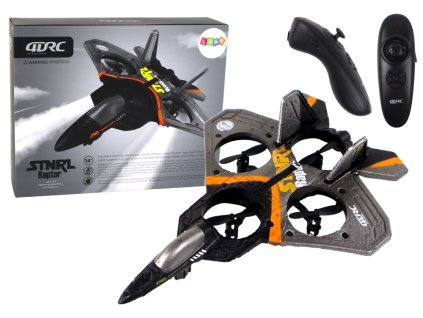 Avion de luptă R/C cu telecomandă argintie