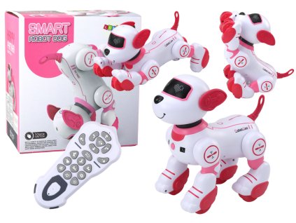 213106 interaktivni roboticky pes ovladany na dalku tanci a plni prikazy ruzovy