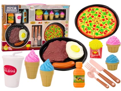 212677 sada potravin pizza hranolky zmrzlina pribory