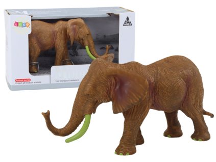 212515 sberatelska figurka africky slon safari hnedy