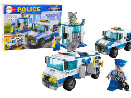 211675 stavebnice policie policejni vuz a budova 271 dilu