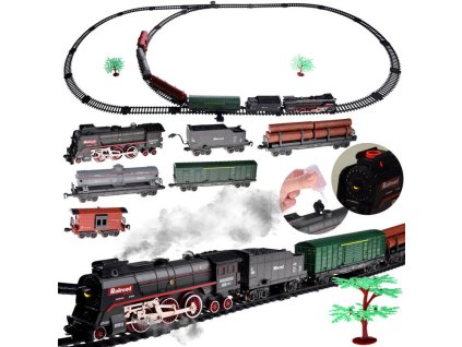 216637 elektricka vlackodraha s vlakem 185x99cm s kourovym a zvukovym efektem