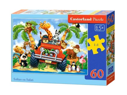 215362 puzzle 60 dilku softies na safari
