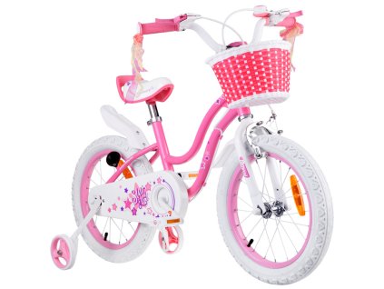 217543 royalbaby divci kolo star girl s kosikem a bocnimi kolecky 16 ruzove