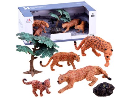 214882 sada safari zvirat figurky leopard 4 ks