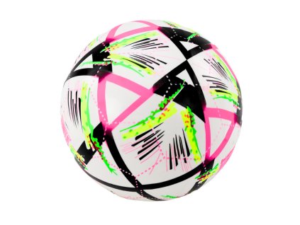 221185 gumovy mic s neonovymi vzory 24 cm bily