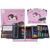 Set de artă în carcasă pliabilă cu unicorn 133 buc roz