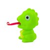 Dinozaur cauciuc cu limbă retractabilă verde 8 cm