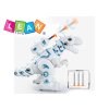 224379 4 robot dinosaurus s vystrelovacem sipek se svetly a zvuky bily