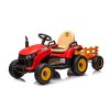 Dětský elektrický traktor BBH 030 s přívěsem červený06