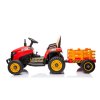 Dětský elektrický traktor BBH 030 s přívěsem červený07