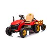 Dětský elektrický traktor BBH 030 s přívěsem červený05