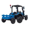 Dětský elektrický traktor BLAST s přívěsem 2x200W modrý12
