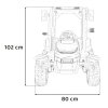Dětský elektrický traktor BLAST s přívěsem 2x200W modrý02