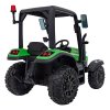 Dětský elektrický traktor BLAST s přívěsem zelený12