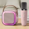 pol pl Zestaw Karaoke Glosnik Mikrofon Bezprzewodowy K12 RGB Bluetooth Rozowy 24548 3