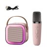pol pl Zestaw Karaoke Glosnik Mikrofon Bezprzewodowy K12 RGB Bluetooth Rozowy 24548 4
