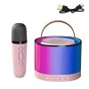 pol pl Zestaw Do Karaoke Glosnik Mikrofon Bezprzewodowy K52 RGB Bluetooth Rozowy 24546 3