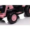 Tractor electric pentru copii cu remorcă 12V 7Ah roz