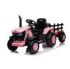 227361 2 detsky elektricky traktor s vleckou 12v 7ah ruzovy