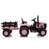 227361 7 detsky elektricky traktor s vleckou 12v 7ah ruzovy