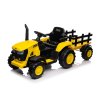 Tractor electric pentru copii cu remorcă 12V 7Ah galben