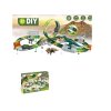 Pista de curse Dino World 168 piese, 360°, mașinuță LED