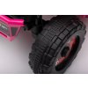Dětská elektrická čtyřkolka s přívěsem růžová01