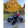 Mașină electrică pentru copii Buggy UTV Strong 24V roți gonflabile alb