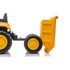 Dětský elektrický traktor s pohyblivou radlicí žlutý14
