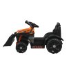 Dětský elektrický traktor s radlicí oranžový03