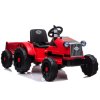 Dětský elektrický traktor s vlečkou T1 červený