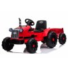 Dětský elektrický traktor s vlečkou T1 červený2