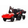 dětský elektrický traktor s vlečkou červený3