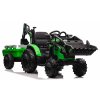 dětský elektrický traktor s vlečkou zelený04