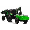 dětský elektrický traktor s vlečkou zelený08