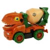 Dinosauří Míchačka betonu oranožová s Příslušenství2