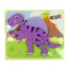 181551 4 drevene puzzle dinosaurus corythosaurus spinosaurus fialove