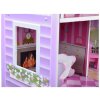 Dřevěný domeček pro panenky s LED osvětlením růžový10