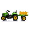 Elektrický traktor s vlečkou zelený3