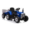 Elektrický traktor s vlečkou modrý