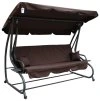 Mamido Zahradní houpačka 8011 2v1 Tmavě hnědá (7)