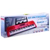 203852 10 klavesy keyboard s mikrofonem 61 klaves cervene