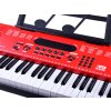 203852 4 klavesy keyboard s mikrofonem 61 klaves cervene