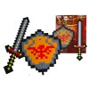 Set cavaler pentru scut cu sabie din spumă cu motiv de pixeli