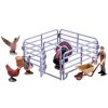 Set figurine animale de fermă cu incintă