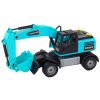Kit de construcție albastru DIY - excavator, instalație de foraj, mecanism de prindere
