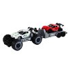206534 1 terenni auto s vlecnym vozikem a sportovnim autickem bile